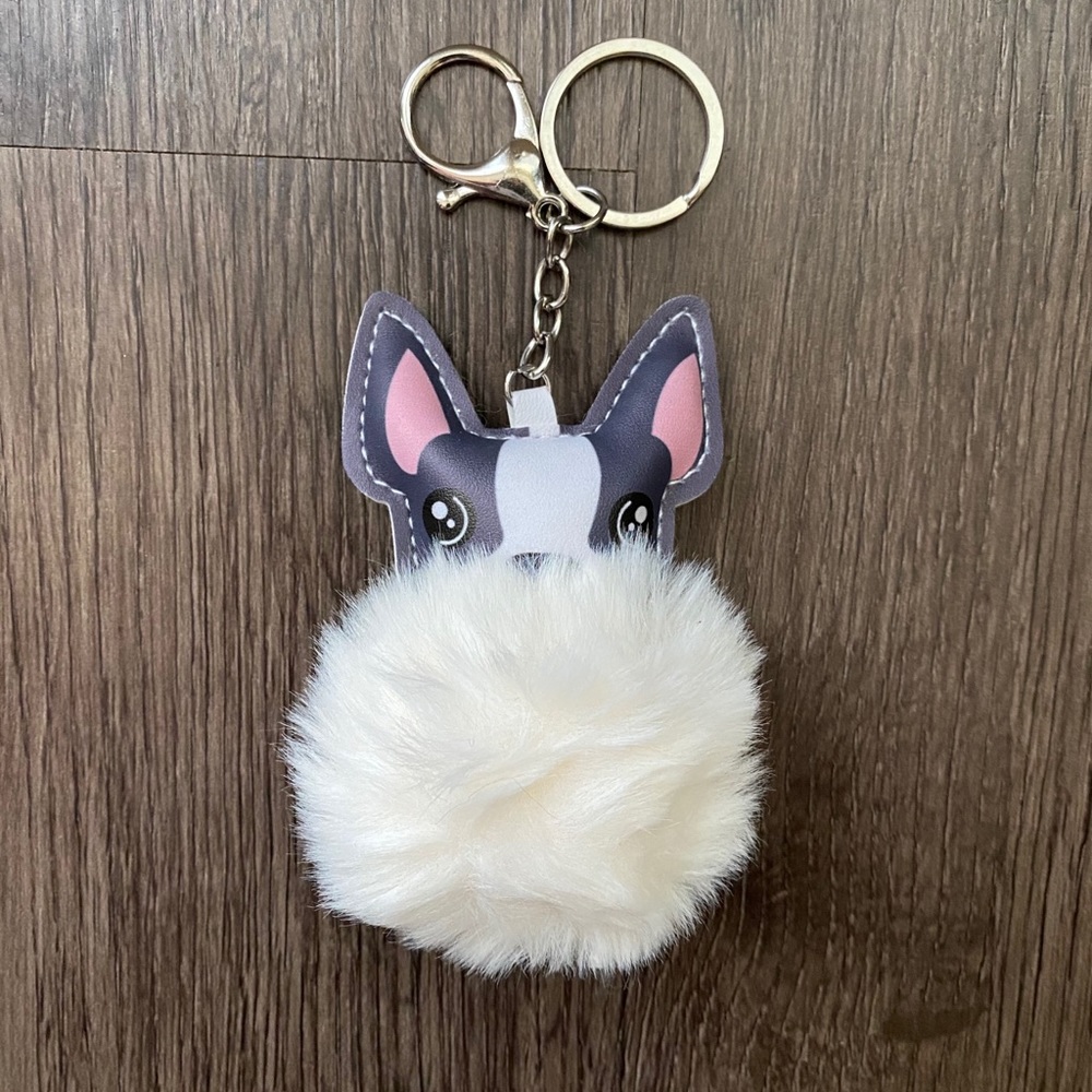 💖 2 for $12.00 French Bulldog Pom Keychain - Picture 2 of 3
